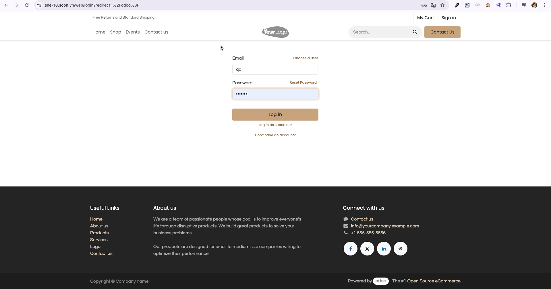 IBC portal login page