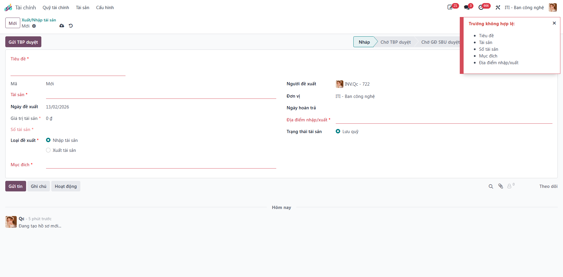Specifying transfer parameters