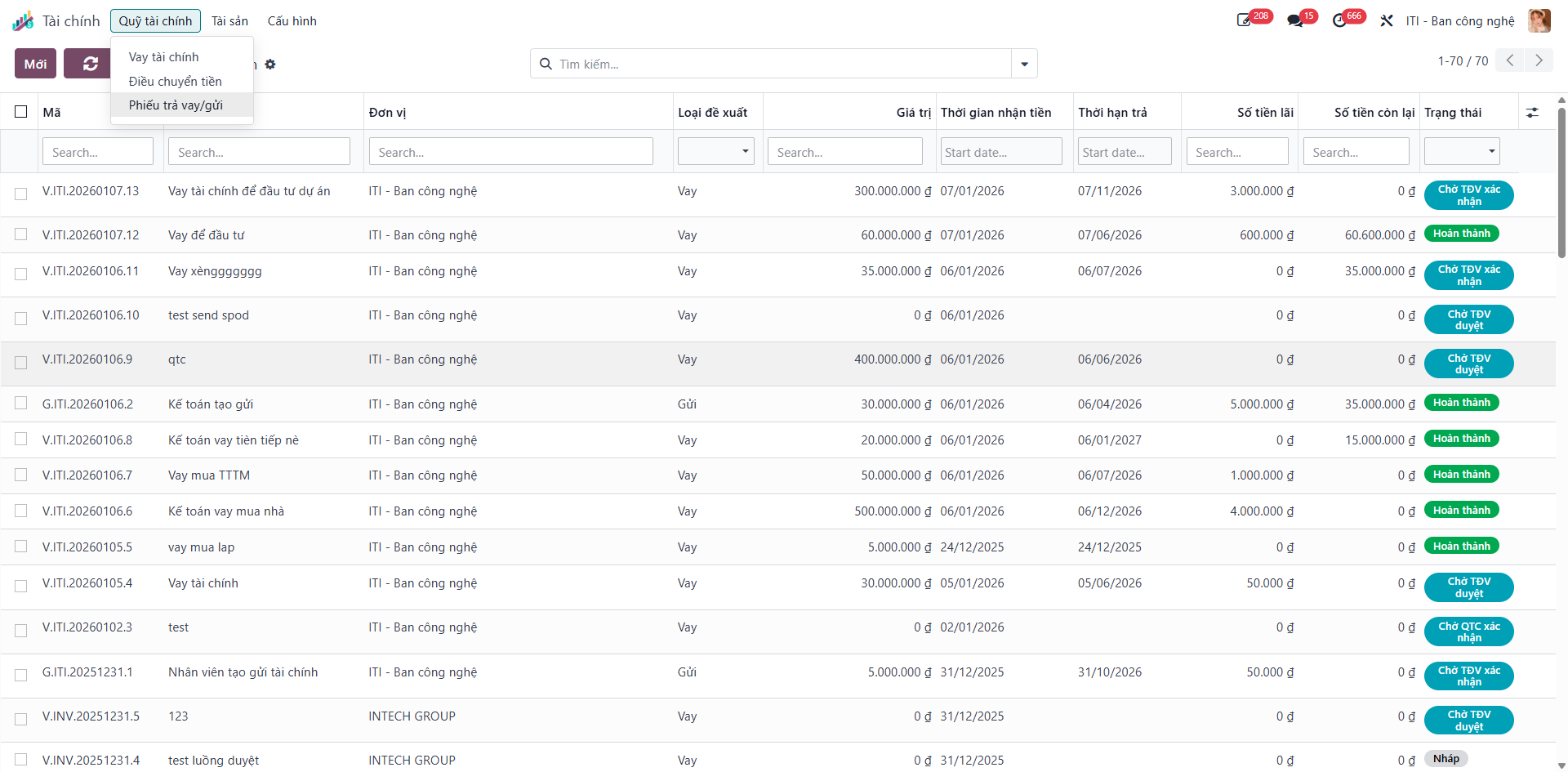 Accessing repayment orders directory