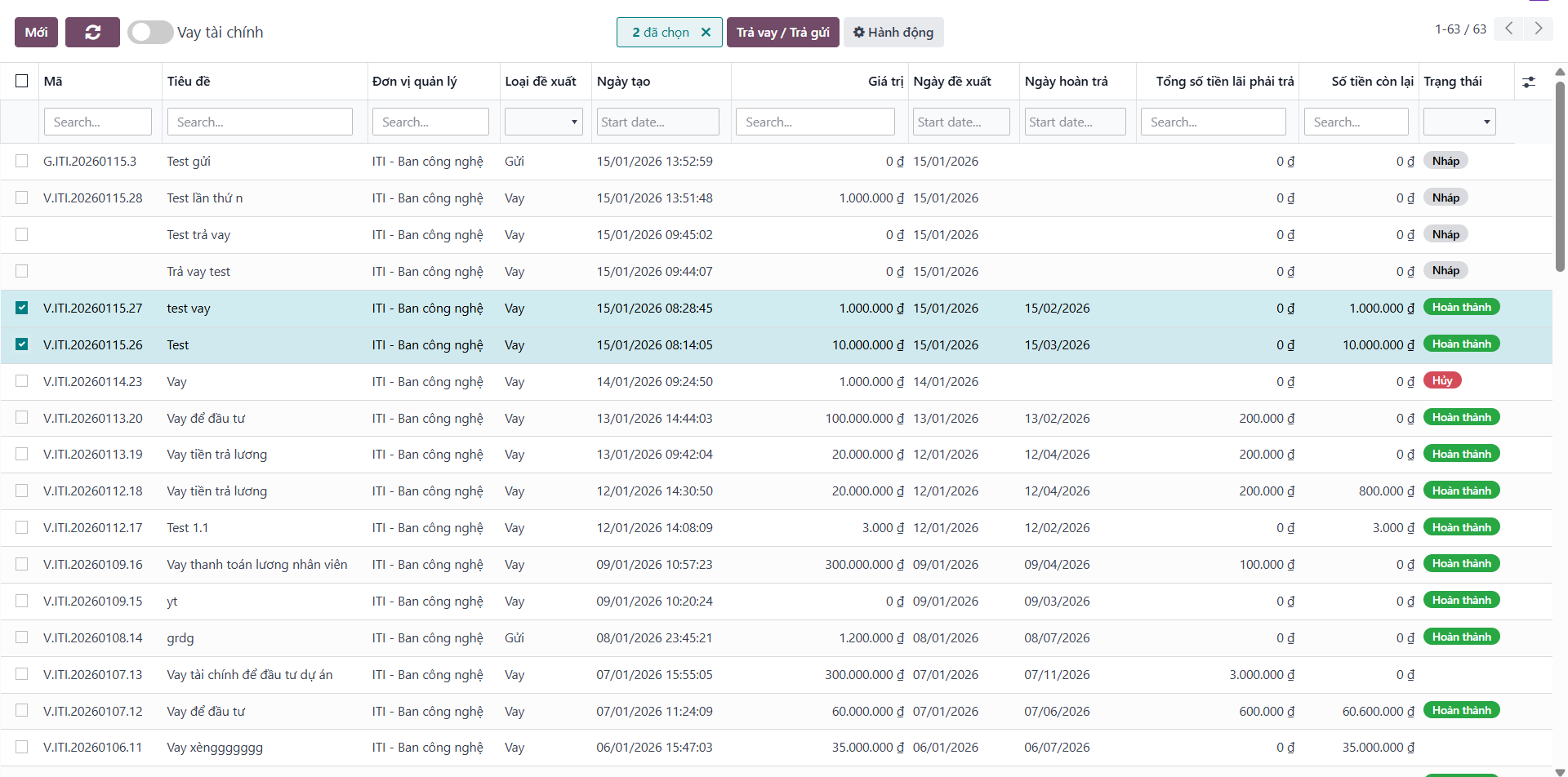 Selecting qualifying loan records