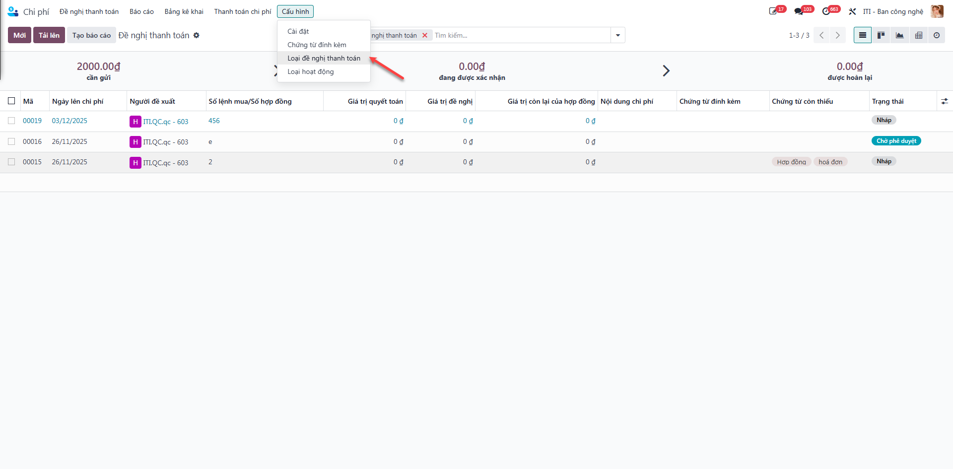 Accessing payment request types configuration
