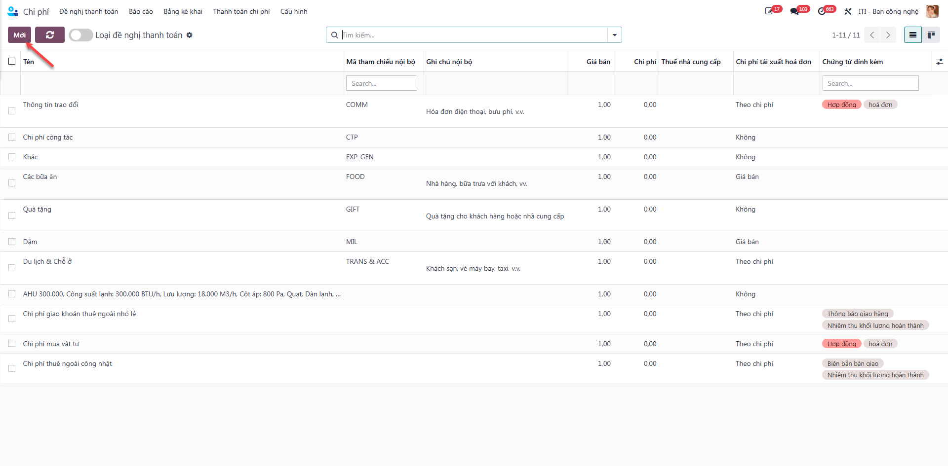 Adding new payment type configuration row