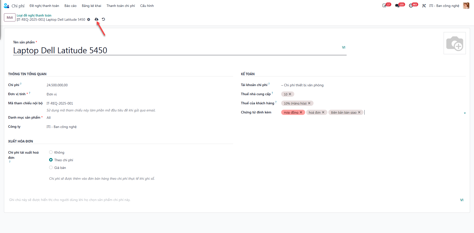 Saving the payment type configuration