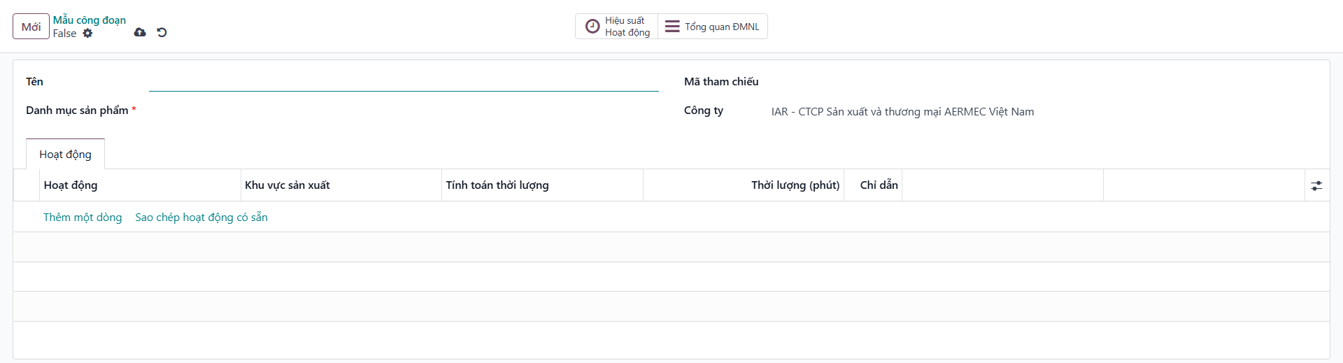 Configuring routing template parameters and operational steps