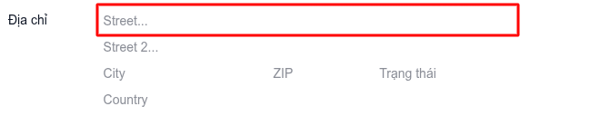 Address input field with street auto-suggestion
