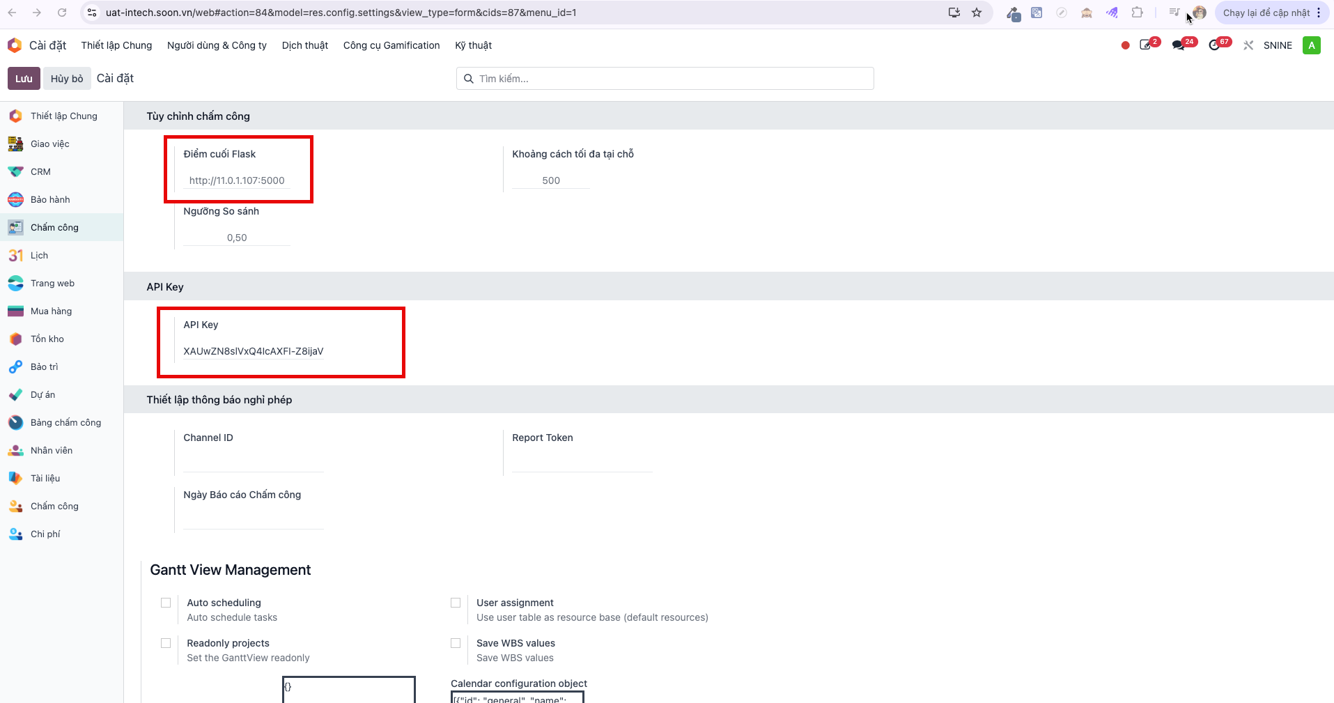 Backend AI facial recognition service endpoint configuration