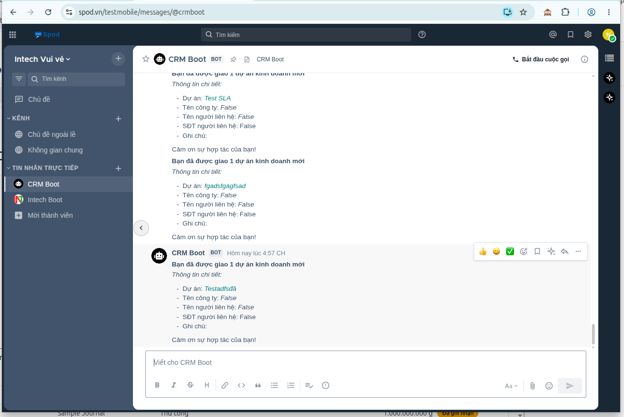 Lead notification and SLA countdown status