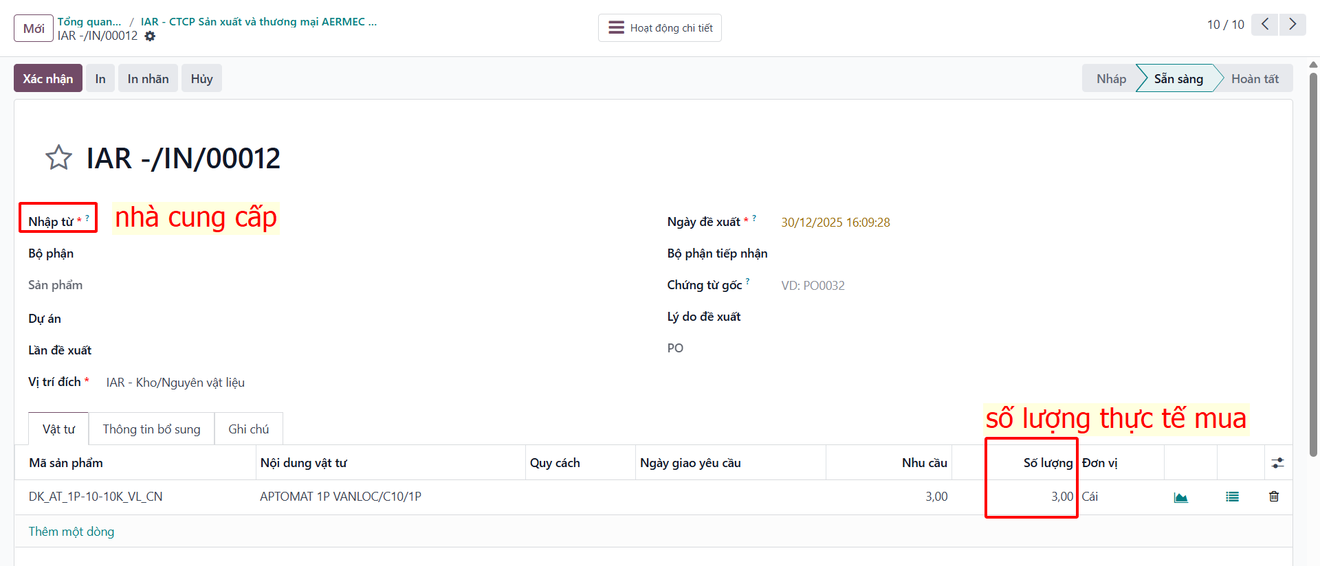 Validating warehouse receipt transaction