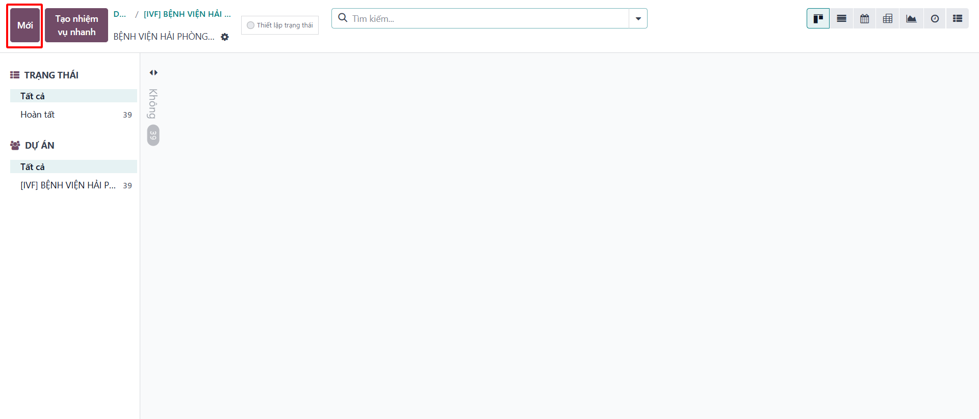 Create new task button