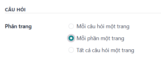 Pagination mode configuration