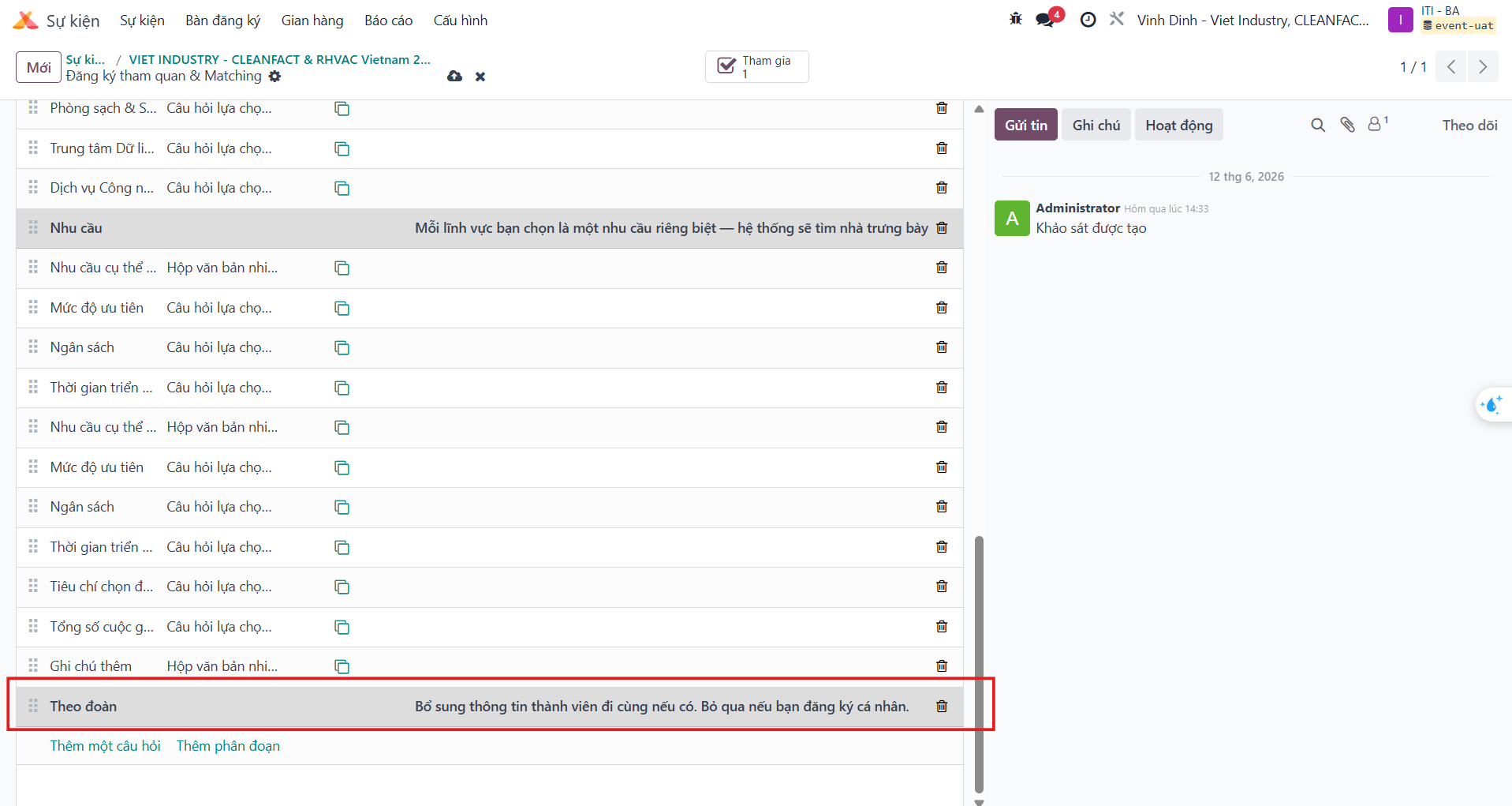 Creating Theo doan section