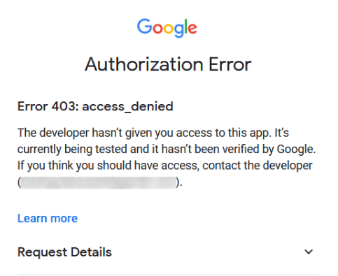 Lỗi 403 Access Denied.
