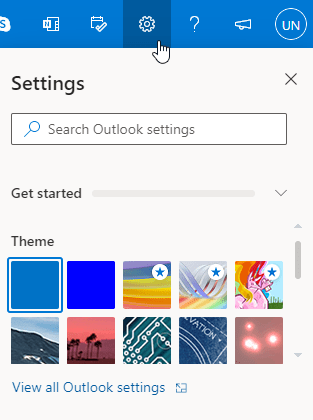 Xem tất cả cài đặt Outlook