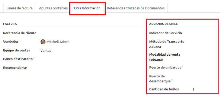 Các trường hải quan Chile.