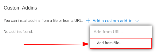 Custom add-ins trong Outlook