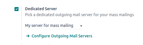 Máy chủ thư chuyên dụng trong cài đặt ứng dụng Email Marketing.