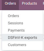 Menu xuất DSFinV-K