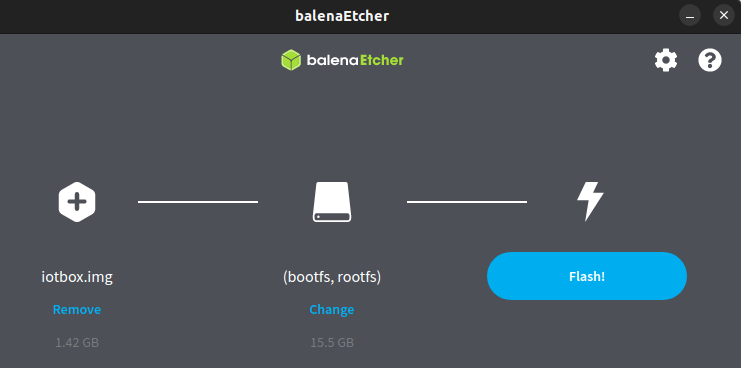 Flash thẻ SD bằng balenaEtcher