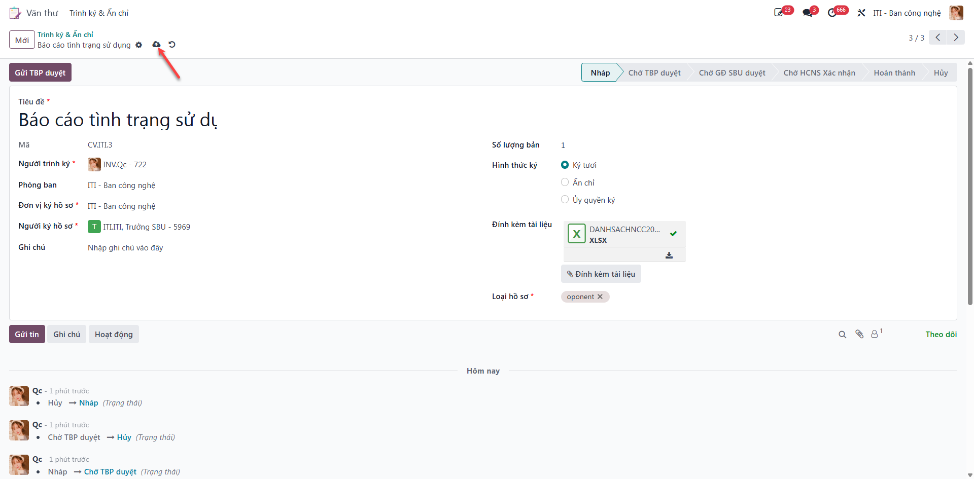 Entering requisition details and saving draft