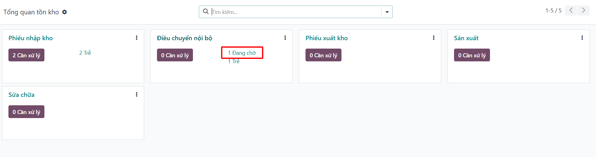 Kiểm đếm vật tư tại vị trí kho nguồn