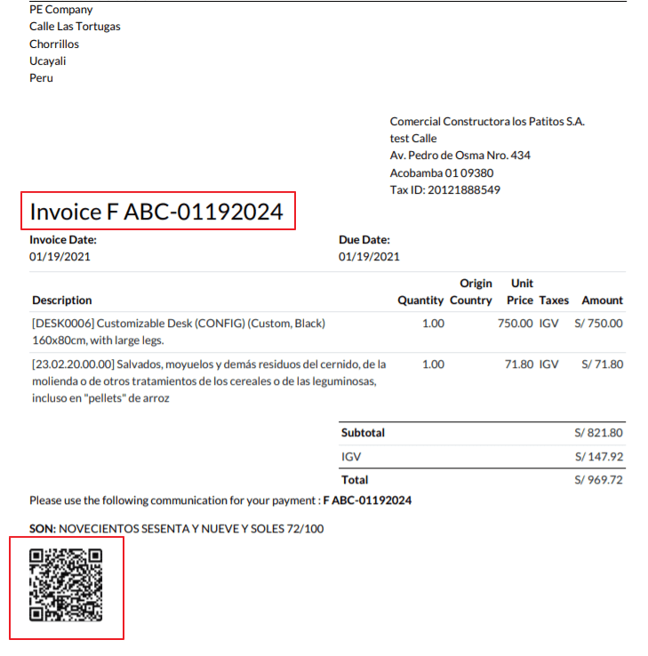 Báo cáo hoá đơn PDF