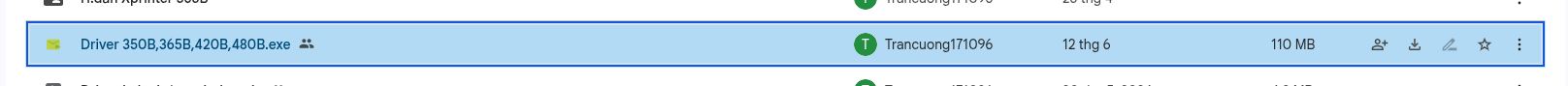 Giao diện thư mục driver trên Google Drive