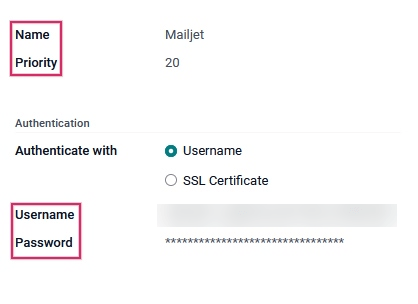 Cài đặt máy chủ email gửi đi của Odoo.