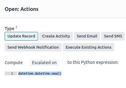 Tính toán trường datetime tùy chỉnh bằng biểu thức Python