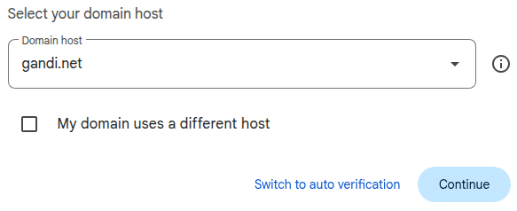 Chọn nhà cung cấp tên miền trên Google Workspace